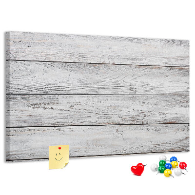 Panou de pluta Lemn rustic cu finisaj alb