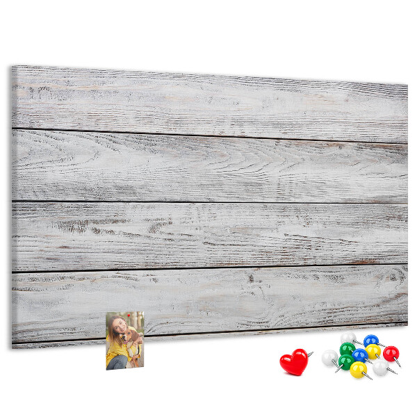 Panou de pluta Lemn rustic cu finisaj alb