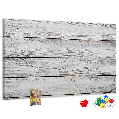 Panou de pluta Lemn rustic cu finisaj alb