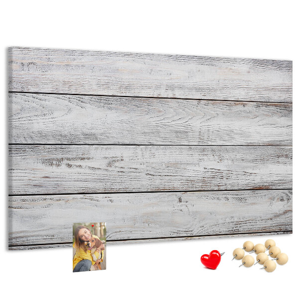 Panou de pluta Lemn rustic cu finisaj alb