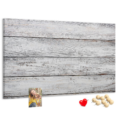 Panou de pluta Lemn rustic cu finisaj alb