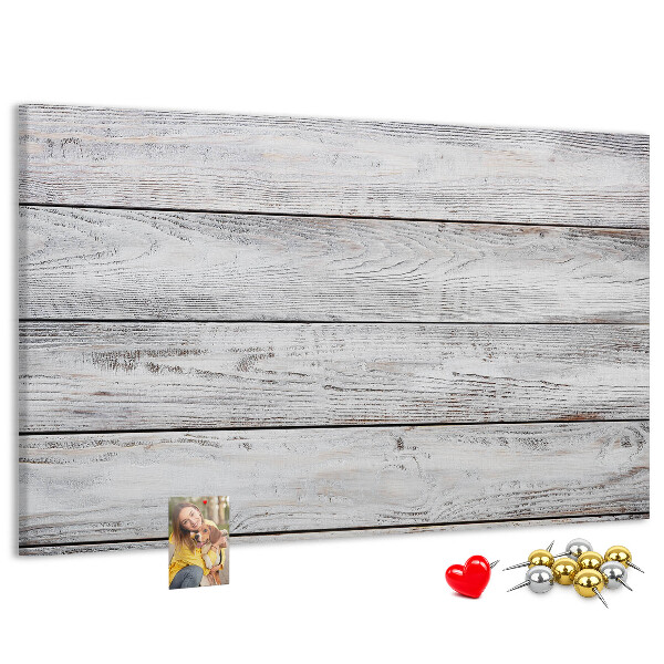 Panou de pluta Lemn rustic cu finisaj alb