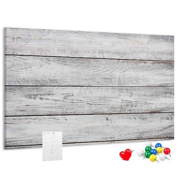 Panou de pluta Lemn rustic cu finisaj alb