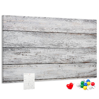 Panou de pluta Lemn rustic cu finisaj alb