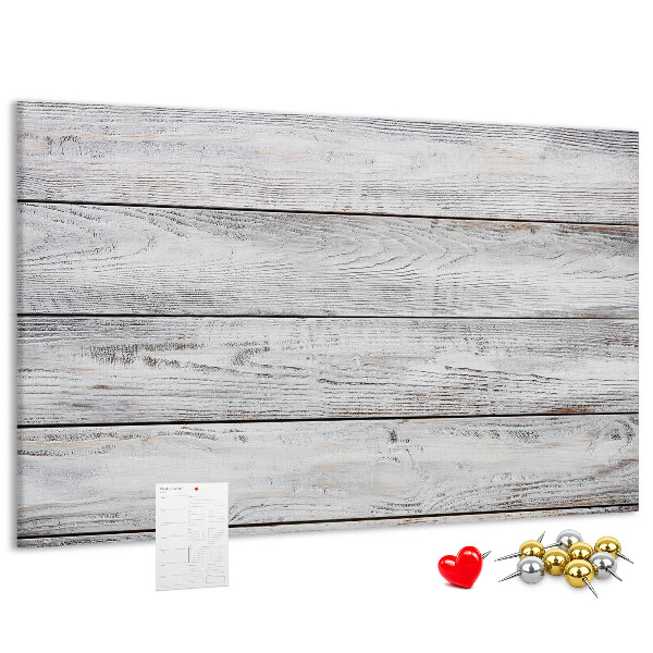 Panou de pluta Lemn rustic cu finisaj alb