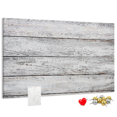 Panou de pluta Lemn rustic cu finisaj alb