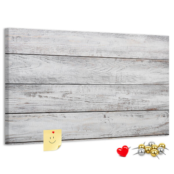 Panou de pluta Lemn rustic cu finisaj alb