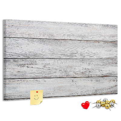 Panou de pluta Lemn rustic cu finisaj alb