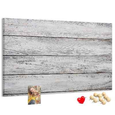 Panou de pluta Lemn rustic cu finisaj alb