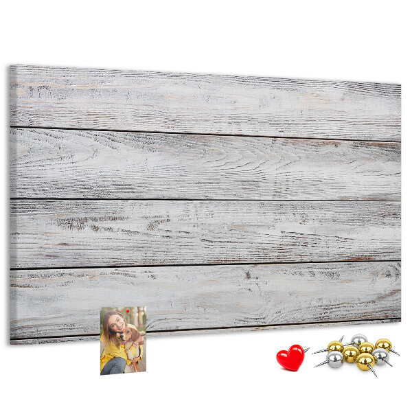 Panou de pluta Lemn rustic cu finisaj alb