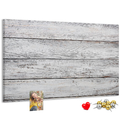 Panou de pluta Lemn rustic cu finisaj alb