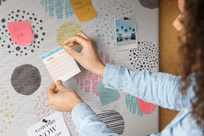 Panou din pluta Forme colorate într-o varietate de modele