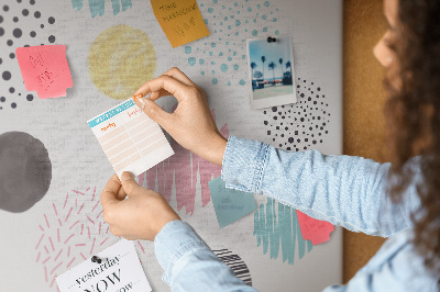Panou din pluta Forme colorate într-o varietate de modele