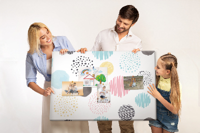 Panou din pluta Forme colorate într-o varietate de modele