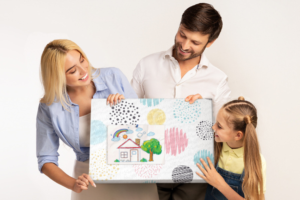Panou din pluta Forme colorate într-o varietate de modele