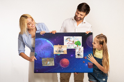 Panou de pluta Peisaj spațial cu planete și asteroizi