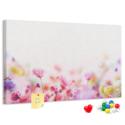 Panou de pluta Model floral în nuanțe pastelate