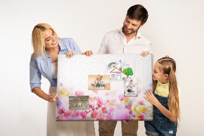 Panou de pluta Model floral în nuanțe pastelate