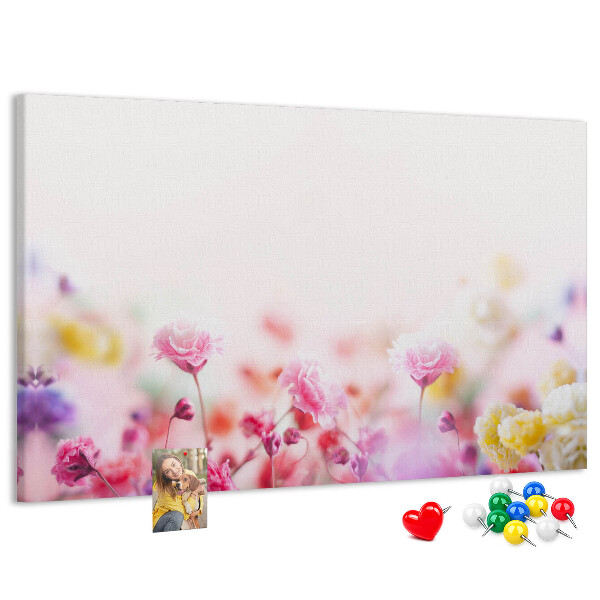 Panou de pluta Model floral în nuanțe pastelate
