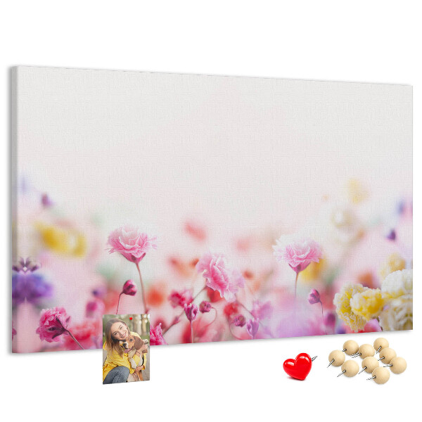 Panou de pluta Model floral în nuanțe pastelate