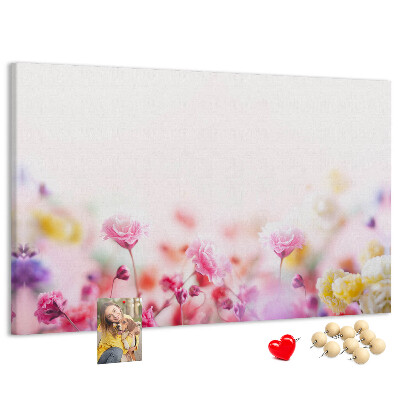 Panou de pluta Model floral în nuanțe pastelate