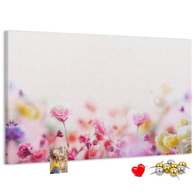 Panou de pluta Model floral în nuanțe pastelate