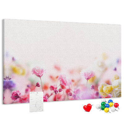 Panou de pluta Model floral în nuanțe pastelate