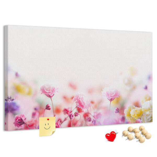 Panou de pluta Model floral în nuanțe pastelate