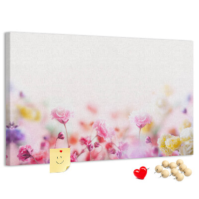 Panou de pluta Model floral în nuanțe pastelate
