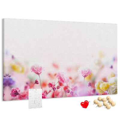 Panou de pluta Model floral în nuanțe pastelate