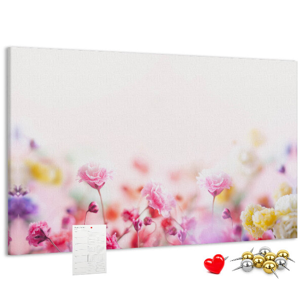 Panou de pluta Model floral în nuanțe pastelate