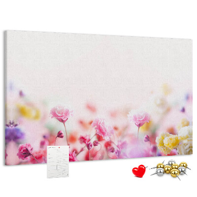 Panou de pluta Model floral în nuanțe pastelate
