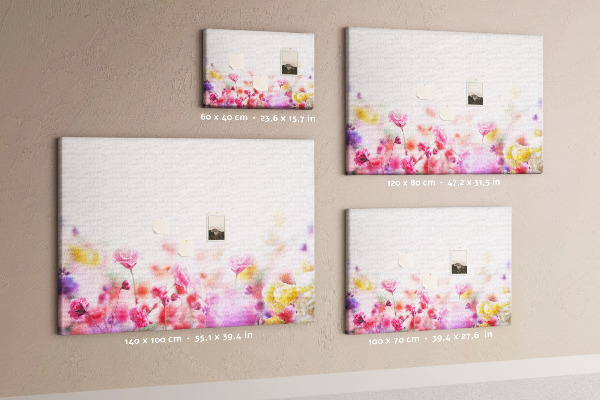 Panou de pluta Model floral în nuanțe pastelate