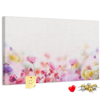 Panou de pluta Model floral în nuanțe pastelate