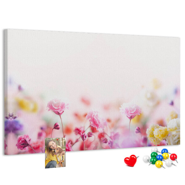 Panou de pluta Model floral în nuanțe pastelate