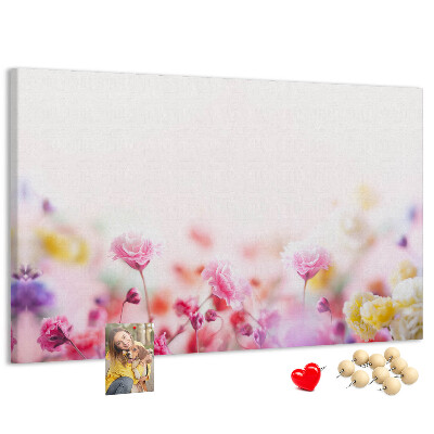 Panou de pluta Model floral în nuanțe pastelate