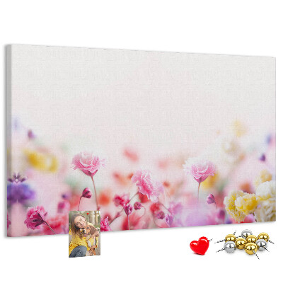 Panou de pluta Model floral în nuanțe pastelate