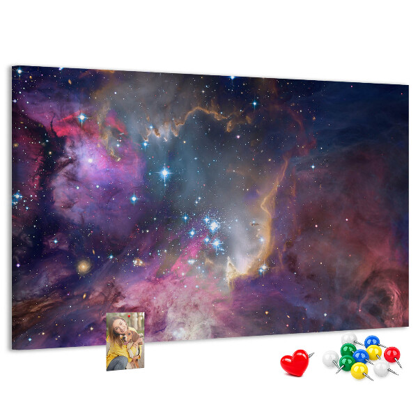 Panou din pluta Un peisaj spațial cu stele și nebuloase