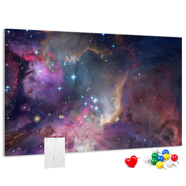 Panou din pluta Un peisaj spațial cu stele și nebuloase