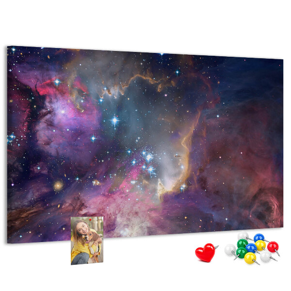 Panou din pluta Un peisaj spațial cu stele și nebuloase