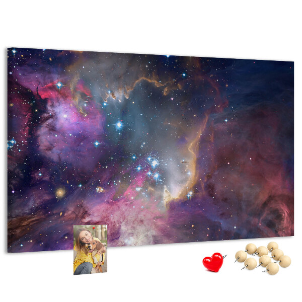 Panou din pluta Un peisaj spațial cu stele și nebuloase