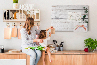 Panou din pluta Lemn rustic cu ramuri verzi