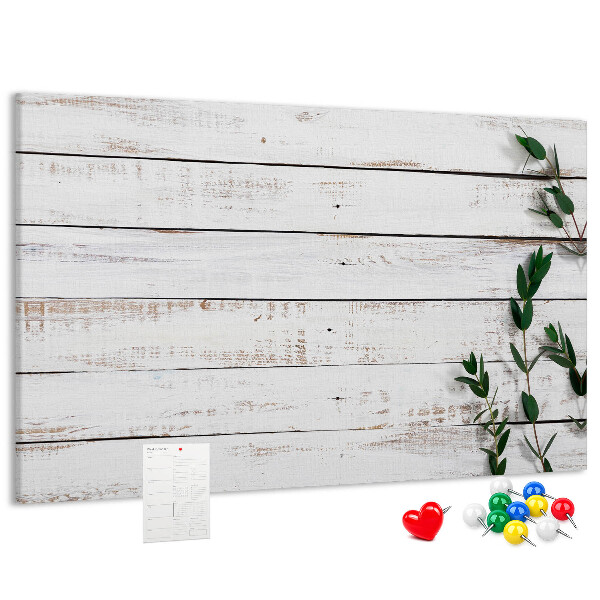 Panou din pluta Lemn rustic cu ramuri verzi