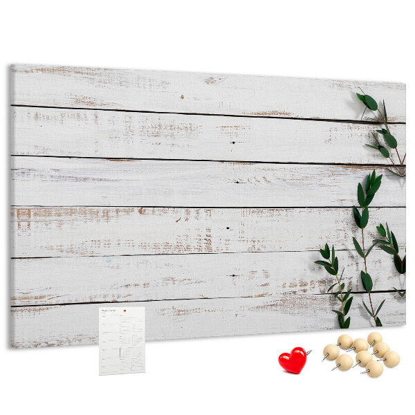 Panou din pluta Lemn rustic cu ramuri verzi