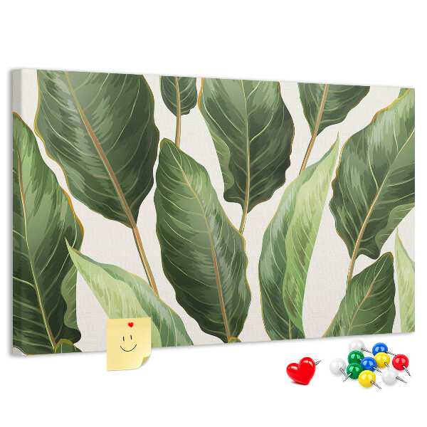 Panou din pluta Frunze tropicale în nuanțe de verde