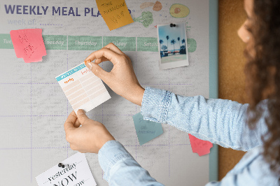Panou din pluta Planificator de mese pentru fiecare săptămână