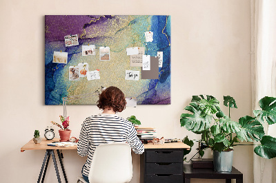 Panou din pluta Model abstract în nuanțe de albastru.