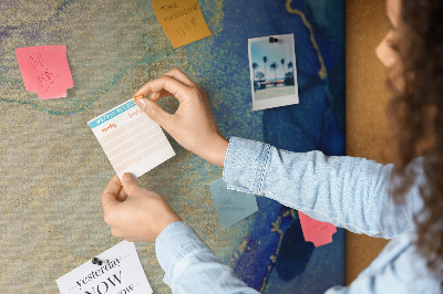 Panou din pluta Model abstract în nuanțe de albastru.