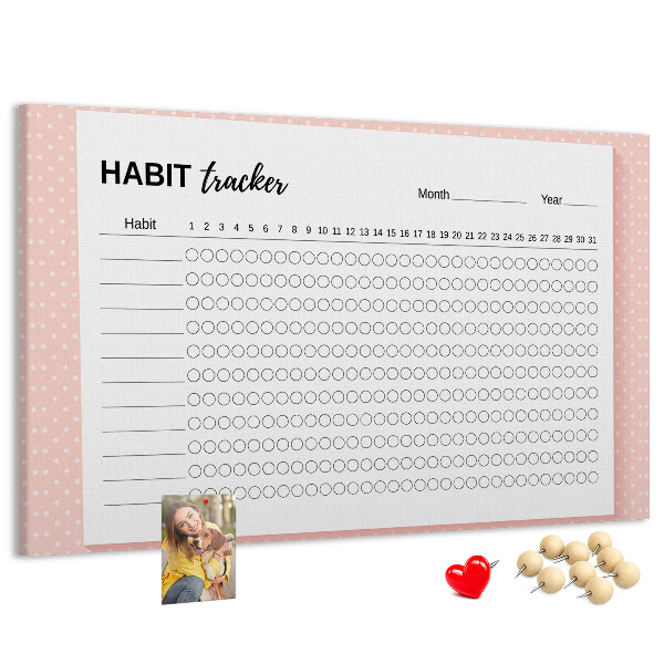 Panou de pluta Urmărirea obiceiurilor cu fundaluri colorate