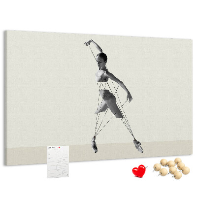 Panou din pluta Siluetă dansatoare cu linii subțiri.